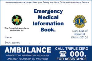Home Hill Lions Emergency Medical Information Booklet