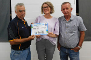 Wilmar Manager Kylie Newman Accepting Certificate of Appreciation