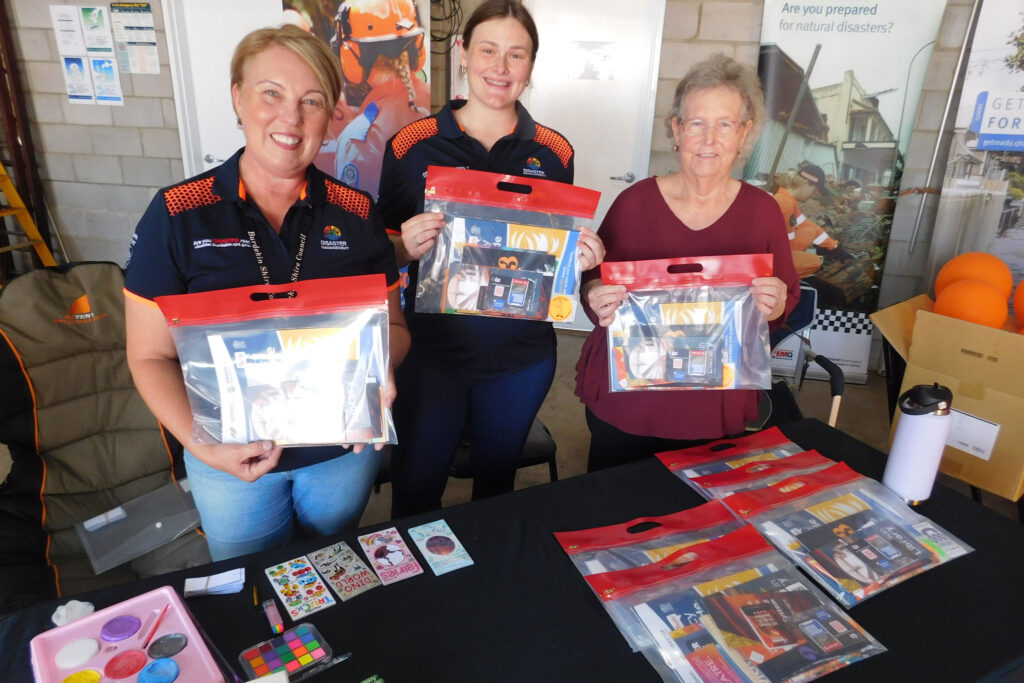 Assisting to get the SES message across at the Open Day were (from left) Council Client Services Manager Eileen Devescovi, Emma Trueman and Margaret Heathfield